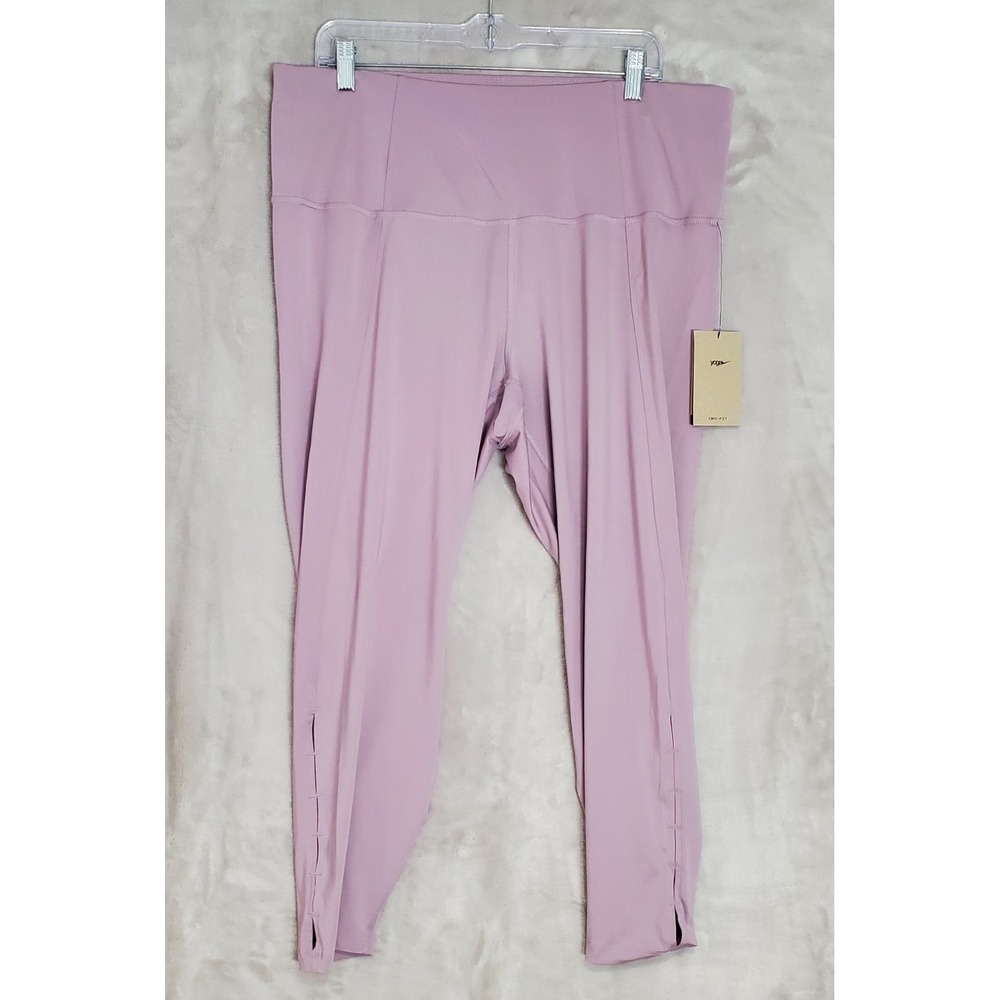 Nike‎ Womens Yoga Pants 2X Lavendar Luxe Tight Fit High Rise 7/8 Length NWT